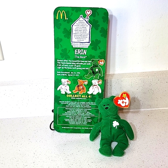 Vintage Ty Erin The Bear in original packaging. - Picture 6 of 9